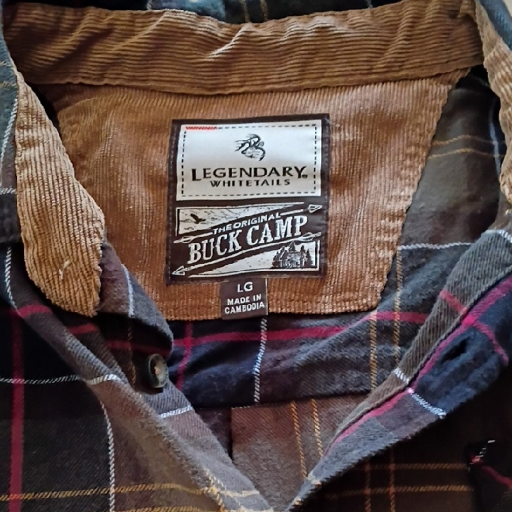Legendary Whitetails Buck Camp Plaid Shirt